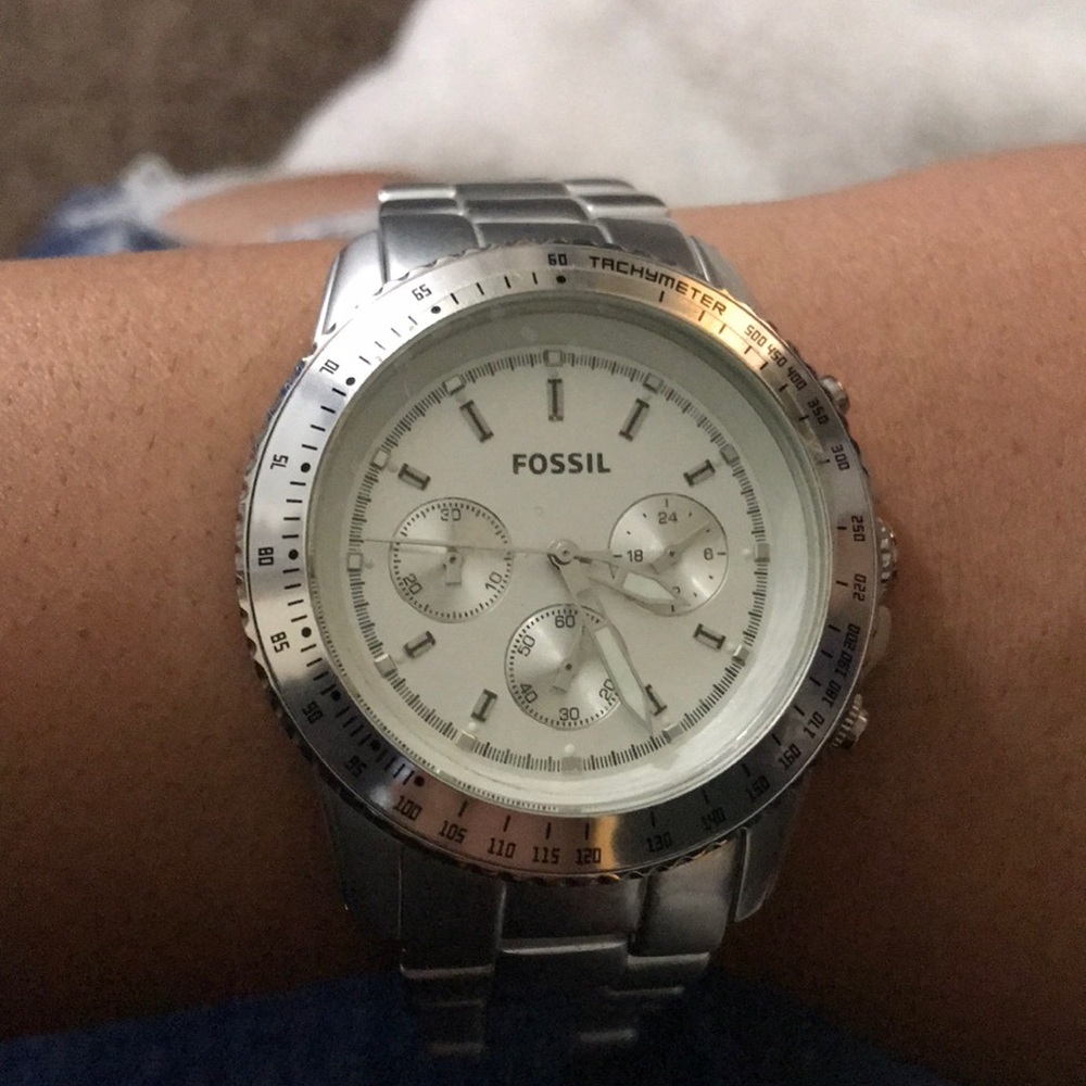 Mens Silver Fossil watch - Picture 7 of 8